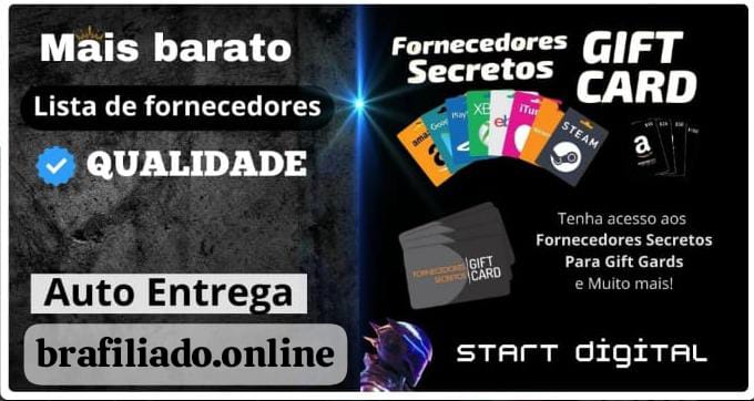 Lista de Fornecedores Gift Card