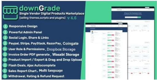 DownGrade - Saas - Digital Marketplace - Plataforma Digital